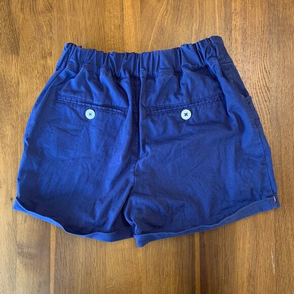 MINI BODEN Sailor Shorts Girls 11y 11 146cm Solid Blue Short Nautical Buttons - Picture 2 of 4